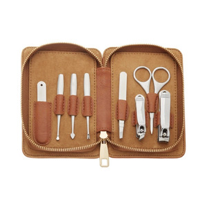 AQDAS INDUSTRIES Professional Stainless Steel Pedicure Kit 5-in-1 Nail Clippers 6-Piece Set Adult Use Travel Storage <b>Case</b> - Product Image 1