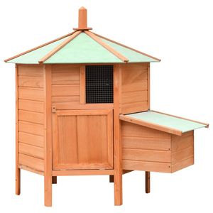 Solid Pine & Fir Wood <b>Chicken</b> <b>Cage</b> 49.6"x46.1"x49.2" Animal <b>Cage</b> - Product Image 2