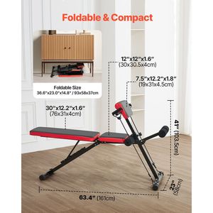 770 Lbs Adjustable <b>Foldable</b> Multi-Functional Full Body Workout Equipment Roman Chair Hyperextension & <b>Weight</b> <b>Bench</b> - Product Image 6