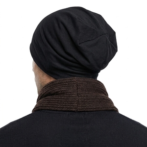 Unisex Solid Color Beanie <b>Hat</b> 100% Acrylic Winter Knit Cap Casual Style for Adults 56-58CM Head Circumference Loose Head - Product Image 6