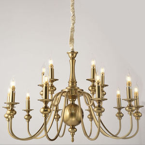 France Palace Chandeliers Decorative Living Room Ceiling <b>Lights</b> Brass Candle Holder <b>Dining</b> Room Copper Pendant Lamp - Product Image 2