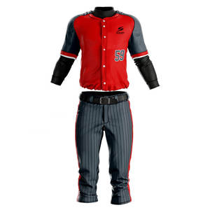 Ensemble d'uniformes de baseball de qualité supérieure avec logo personnalisé et maillot et pantalon respirants pour hommes - Product Image 1