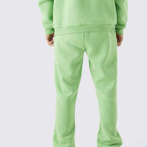 Custom Men Unisex Heavyweight Cotton Fleece Hooded Tracksuit Color Block Jogger <b>Set</b> 2 Piece Oversized Sweatshirt <b>Sweatpants</b> <b>Set</b> - Product Image 5