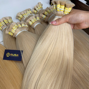Extensions de cheveux naturels vietnamiens RUSA en vrac, pointes pleines, couleur blond décoloré 613, pour installation - Product Image 3