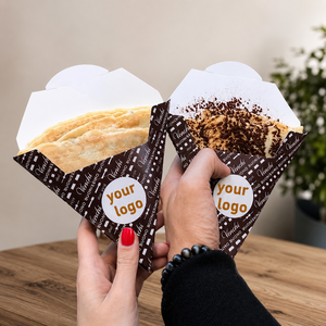 Custom <b>Cookie</b> Paper Tray Food Grade Biscuit Packaging <b>Box</b> with Logo Printing for Bakery Crepe Stroopwafel Takeaway - Product Image 4