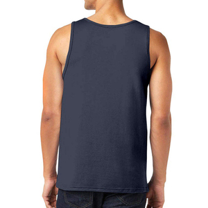Summer Custom Logo <b>Men</b> Gym Cropped Tee Sports Heavyweight Sleeveless T-shirt for <b>Men</b> 100% Cotton Plain <b>Black</b> Tank Tops Wholesale - Product Image 4