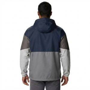 High Performance Men's Hooded Panel Windbreaker <b>Jacket</b> Lightweight Full Zip Outdoor Trekking Training Wind Resistant Shell - Product Image 5