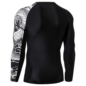 Custom Logo <b>Men</b> Long Sleeve Rash Guard <b>Compression</b> <b>Shirt</b> Graphic Print UV Protection Quick Dry OEM Wholesale - Product Image 4