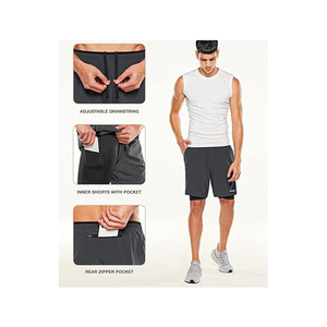 Private label Quick Dry sportswear <b>men</b> <b>compression</b> <b>shorts</b> with pocket athletic gym <b>shorts</b> - Product Image 5