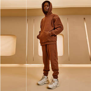 Conjunto de Sudadera con Capucha y Pantalones Acampanados de Algodón Terry Oversize con Cremallera para Hombre, Estilo Streetwear OEM, Lavado Ácido - Product Image 6