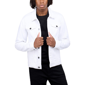 Veste en coton pour homme personnalisée à 100% en coton, veste en jean streetwear pour homme avec logo brodé personnalisé - Product Image 6