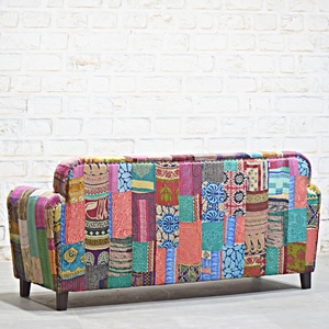 Sofá Individual Contemporáneo de Tela de Algodón Tapizado con Bloques de Color para Sala de Estar - Product Image 2