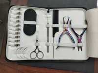 KOUNAIN Pince à micro-perles en acier inoxydable pour extensions capillaires, finition satinée, 13 cm, usage domestique, modèle KI-8570, logo personnalisé