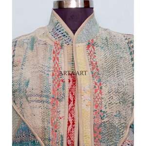 Nouvelle veste sans manches en coton Kantha indien fait main, best-seller, multicolore, patchwork, décontractée, respirante - Product Image 3
