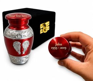 Traditional Decorative Aluminum <b>Keepsake</b> Funeral Urn <b>Memorial</b> Ash Container Crafted With Smooth Texture And Secure Design - Product Image 4