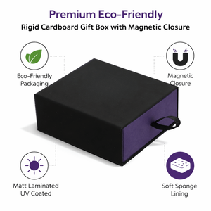 Caja de Regalo de Cartón Rígido Ecológica Premium con Cierre Magnético |   Empaque Laminado Mate con Recubrimiento UV y Forro de Esponja - Product Image 5