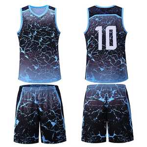 Uniforme de Baloncesto para Hombre, Sublimado, 100% Poliéster, Conjunto de Camiseta sin Mangas y Pantalones Cortos, Ropa Deportiva de Secado Rápido con Número 10 Impreso - Product Image 3