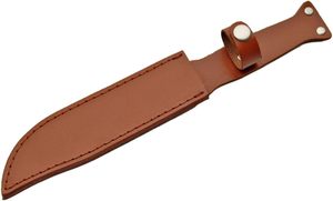 Nuevo Cuchillo de Caza y Bowie de 12 Pulgadas para Camping, con Mango de Cuero, Hoja de Acero Inoxidable 3CR13 Fuller, Funda, Personalizable OEM/ODM - Product Image 5