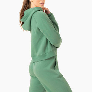 Sudadera con capucha y cremallera para mujer, capa de aire, 300 GSM, suave, manga larga, ropa deportiva, informal, cálida, para exteriores - Product Image 3
