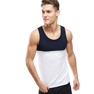 Camiseta sin Mangas Personalizada para Hombre, Diseño Bicolor de Moda, Algodón Suave, Ideal para el Verano, Servicios OEM/ODM Disponibles - Product Image 1