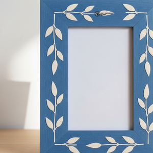 Cadre moderne en os bleu incrusté, fait main, accent de luxe pour la maison - Product Image 3