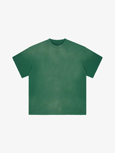 T-shirt Ringer Homme 2025 Style Urbain Rétro Délavé au Soleil, Effet Acide, Personnalisé Vintage, 100% Coton Tricoté Léger avec Lettres - Product Image 2