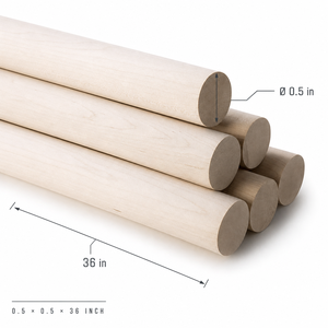 Palitos de Madera de Roble Rojo Estilo Americano de Alta Calidad, Palitos de Madera Dura Pulidos y Duraderos para Manualidades y Decoración del Hogar - Product Image 2