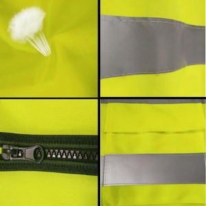 Veste de sécurité haute visibilité respirante en polyester classe 2 avec logo réfléchissant pour travaux de construction et de circulation – Vente chaude - Product Image 3