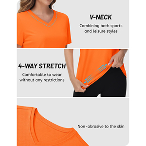 Wholesale Summer Outdoor Track Field Short Sleeve T Shirts for Women <b>Light</b> Weight Sun Protection Sportswear Clothing for Women - Product Image 5