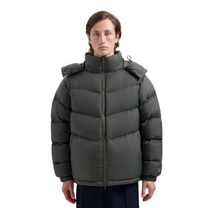Veste d'hiver en laine à bulles pour hommes Style décontracté à capuche Manteau à col montant chaud en coton rembourré Nouvelle arrivée Vente en ligne - Product Image 1