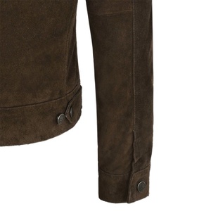 Chaqueta de cuero de gamuza de Estilo vintage para mujer, camionero marrón, novedad de 2022 - Product Image 3