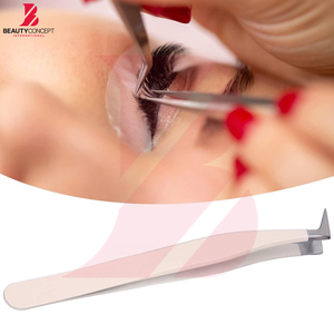 Pinzas para Pestañas de Primera Calidad con Logotipo Personalizado, Acabado Mate, Punta de Fibra Antiestática, Acero Inoxidable, Precisión, Volumen - Product Image 3