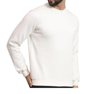Sweat-shirt à col rond bleu marine pour femme, manches longues, 100% coton tricoté, respirant, couleur unie, coupe classique, vêtements d'automne - Product Image 3