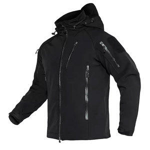 Econex Sports Men's Red Hooded Windproof Jacket Zipper Pockets Casual Outdoor Workwear Winter Season Standard Fit Fleece Knitted - Product Image 2