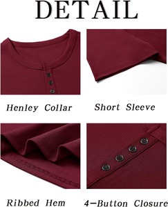 Modern <b>Waffle</b> Knit T <b>Shirt</b> Lightweight Breathable Fashion Streetwear Apparel Manufacturer - Product Image 5