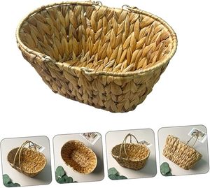 Wholesale Rattan Storage <b>Basket</b> with Handle Woven Organizer for Vegetable <b>Egg</b> Fruit Picnic Home Storage <b>Basket</b> OEM ODM Hot Sale - Product Image 6