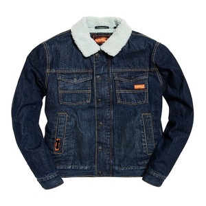 Eco-Friendly Sustainable Denim <b>Jacket</b> for Men | Party Style Quick Dry Washable Polyester/Nylon Streetwear Outerwear - Product Image 1