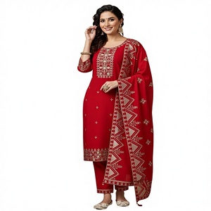 ชุดสัลวาร์ผ้าไหมวิสโคสอินเดียปากีสถาน ดีไซน์ทันสมัย ลวดลายพิเศษสำหรับผู้หญิง  ชุดออกงาน ชุดแต่งงาน ชุดลำลอง  คอลเลคชั่นใหม่ล่าสุด - Product Image 1