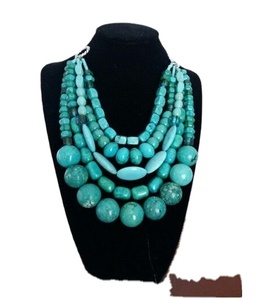 Parure de collier multicouche goutte d'eau et perles, bijoux de fête pour femme, pendentif en résine acrylique et cristal, boucles d'oreilles, pièce maîtresse tendance - Product Image 6