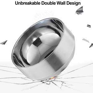 Tazón de Sopa de Acero Inoxidable de Doble Pared con Aislamiento, Acabado Mate, para Arroz, Fideos, Bocadillos, Helado, Multiusos - Product Image 4