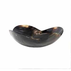 Bol en corne artisanal, écologique, design moderne et minimaliste, tons bruns, poli, léger, pour la vente en gros - Product Image 6