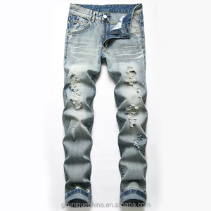 กางเกงยีนส์ผู้ชายทรงสลิมฟิตราคาส่งถูกจากดีไซเนอร์แฟชั่น - Product Image 5