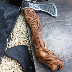 Hacha Tomahawk de Grado Industrial SCL, Hecha a Mano, con Hoja de Acero al Carbono de 4 Pulgadas de Filo para Supervivencia y Corte de Madera - Product Image 3