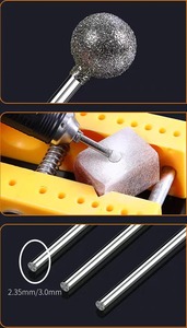 BAFA SURGICAL INSTRUMENTS Juego de 10 fresas de diamante esféricas de 2.35mm con mango ergonómico para herramienta rotatoria Dremel y grabado - Product Image 4