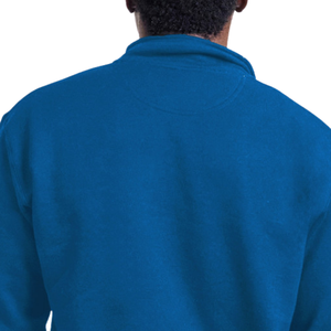 เสื้อสเวตเชิ้ตผู้ใหญ่แบบซิป 1/4 สีกรมท่า ผ้าฟลีซนุ่ม สวมใส่สบาย อุ่นสบาย แขนยาว เสื้อฮู้ดซิป 1/4  รับผลิตเสื้อผ้าขายส่งตามสั่ง - Product Image 4