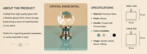 Luxury Bluish Color Mirror <b>Glass</b> Decorative Storage Box Dragonfly <b>Knob</b> Premium Jewelry Vanity Organizer Boxes Home Decor Lacquer - Product Image 5