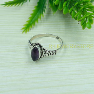 Anillo de Amatista Natural con Corte Marquesa, Plata de Ley 925, Hecho a Mano, Estilo Vintage, Anillo para Mujer, Joyería con Gema Púrpura, Proveedor Mayorista - Product Image 3
