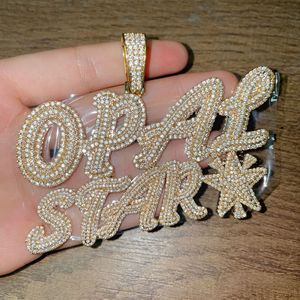 Colgante de Plata 925 con Diamante Cultivado en Laboratorio, Nombre Personalizado, Letras en Estilo Iced Out, Joyería de Lujo para Hombre - Product Image 4