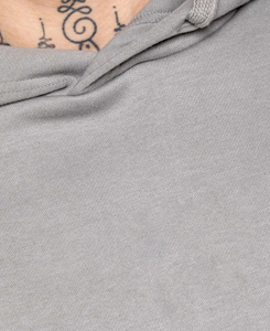 Sweat-shirt à capuche gris uni pour homme, coupe classique, en molleton de coton, décontracté, avec poche avant, pour l'automne, 300 g, vente en gros 2026 - Product Image 5