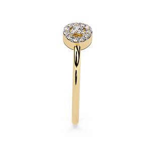18K Gold Open <b>Ring</b> Elegant Bypass Brilliant Cut Natural <b>Diamond</b> Cluster Sparkling Floral Halo Design Rhodium <b>Diamond</b> <b>Rings</b> - Product Image 4